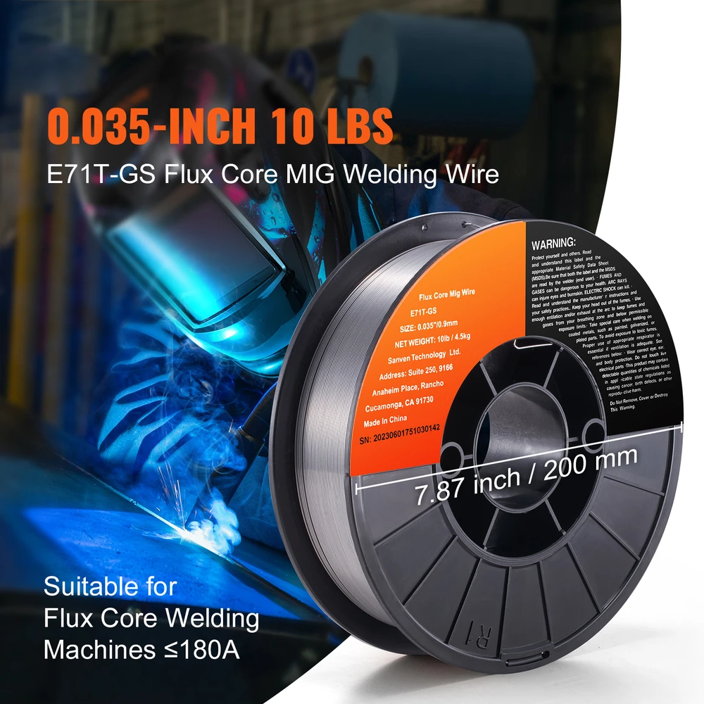 VEVOR Suvirinimo viela E71T-GS, 0.9 mm 4.5kg