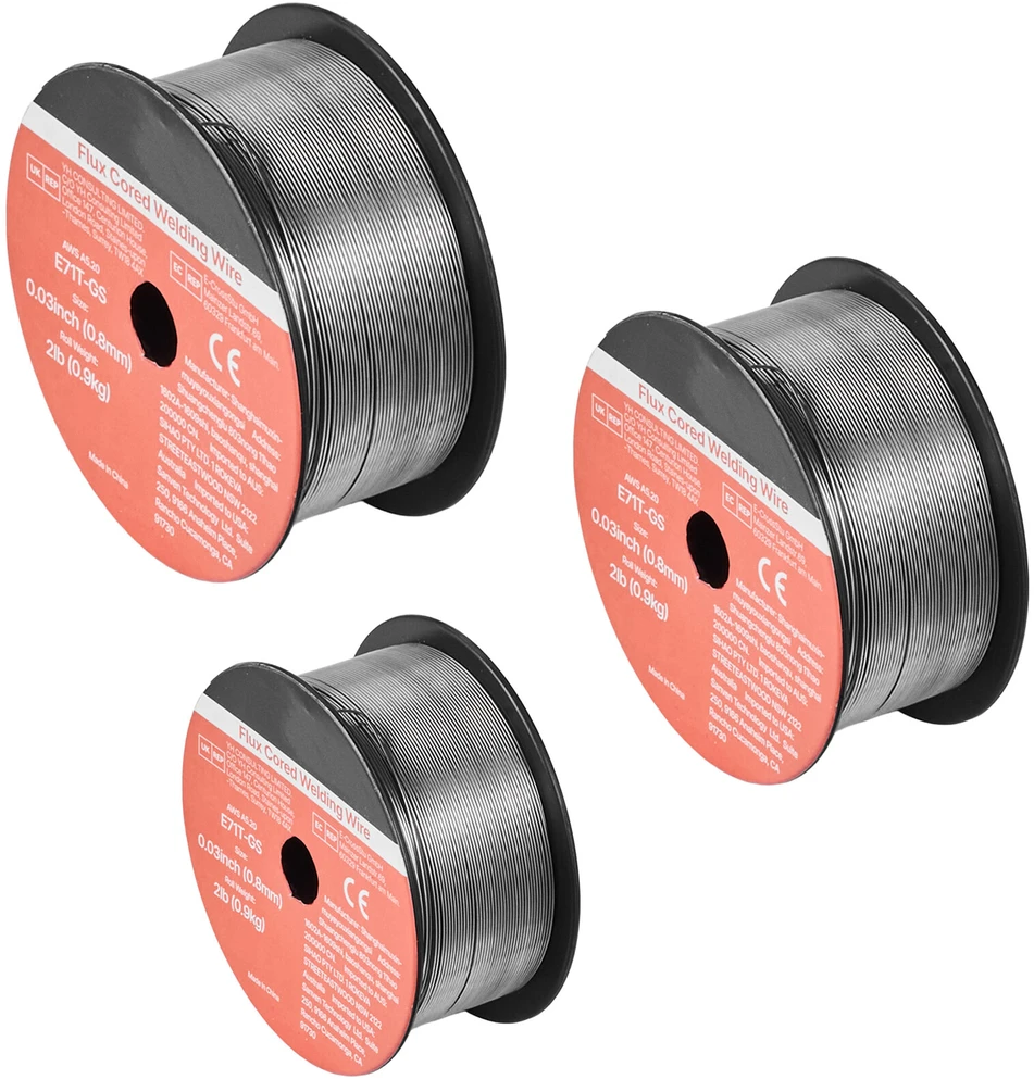 VEVOR Srauto šerdis suvirinimo viela, 0.8mm, 0.9kg (3 ritės)
