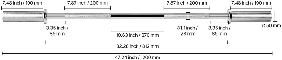 VEVOR Chromuotas 120 cm grifas su 500 kg talpa