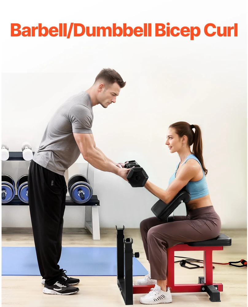 VEVOR Reguliuojamas bicepso suolelis namų sportui