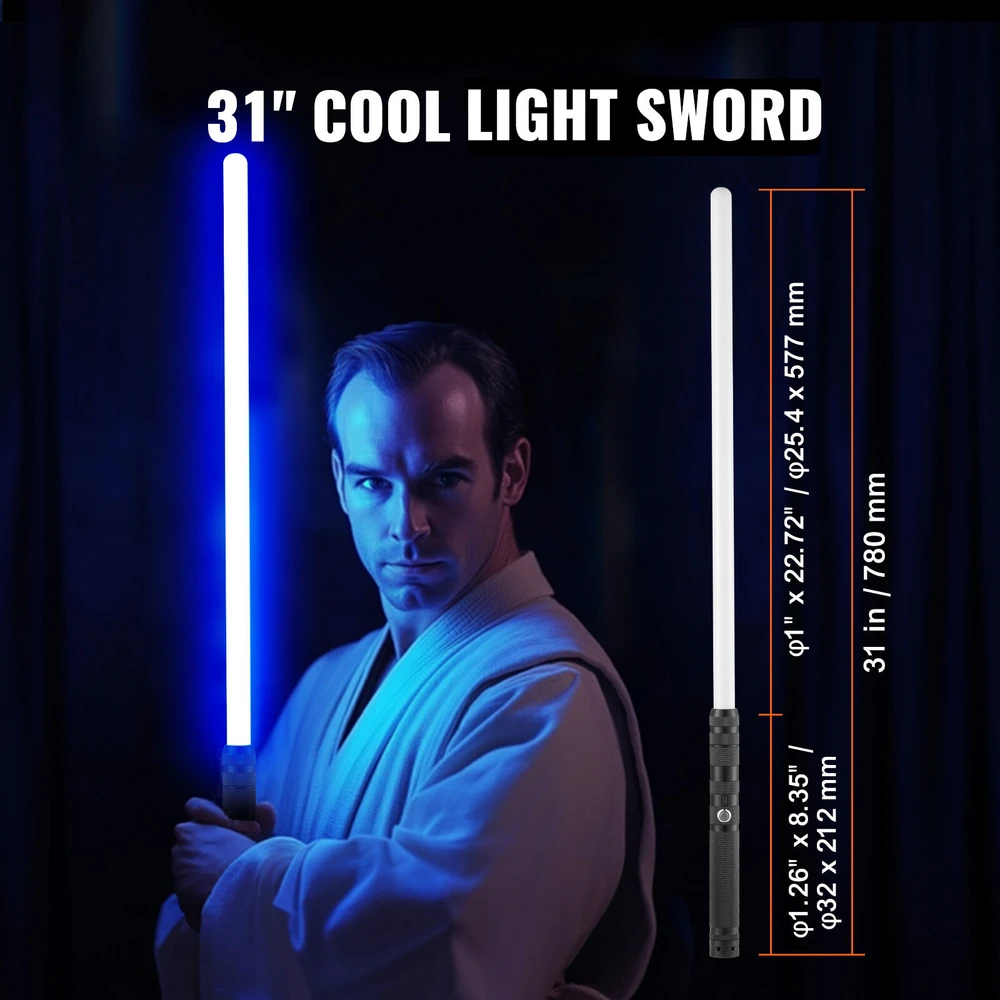 VEVOR Šviečiantis kardu žaislas su 14 RGB spalvų