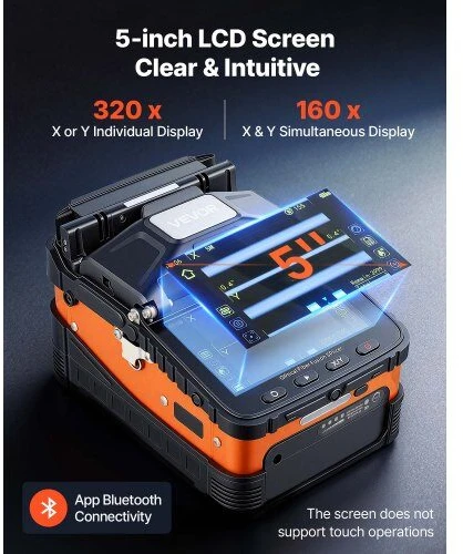 Optinių skaidulų suvirinimo aparatas VEVOR AI-5 Pro, 6 varikliai