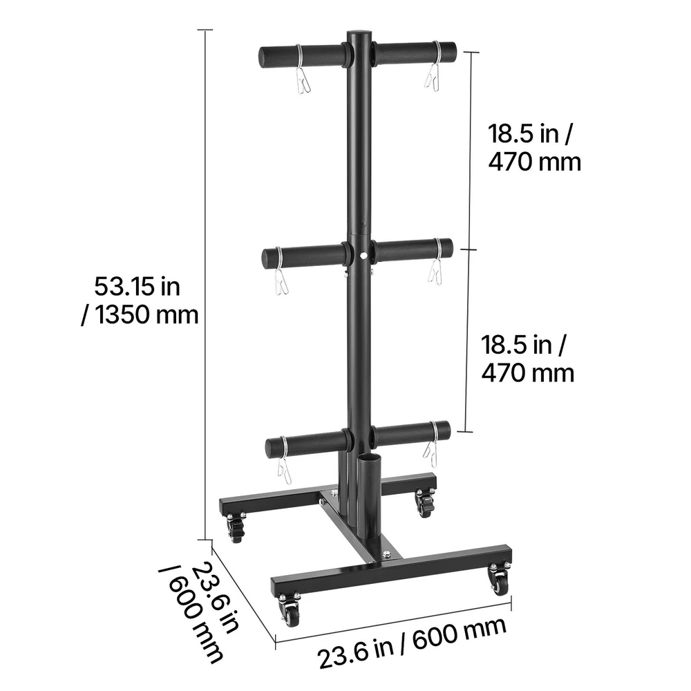 VEVOR Vertikalus svorių stovas su ratukais