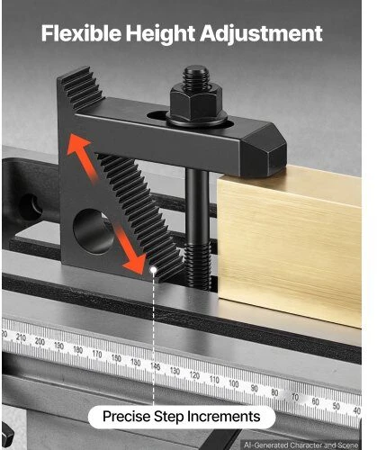 VEVOR 58 dalių 5/8" T formos griovelio prispaudimo rinkinys