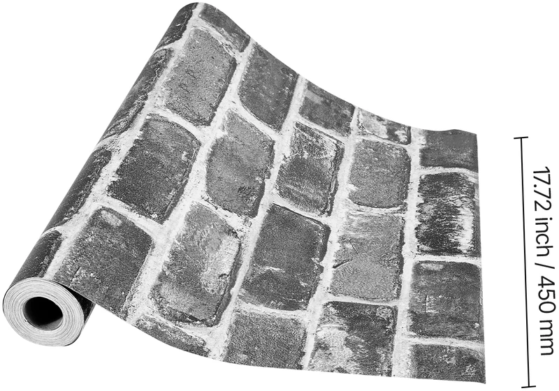 VEVOR Pilkas lipnus tapetas 45cm x 10m miegamajam