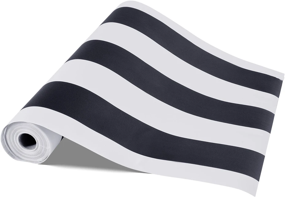 VEVOR Lipni tapetai 45cm x 15m juodai balti