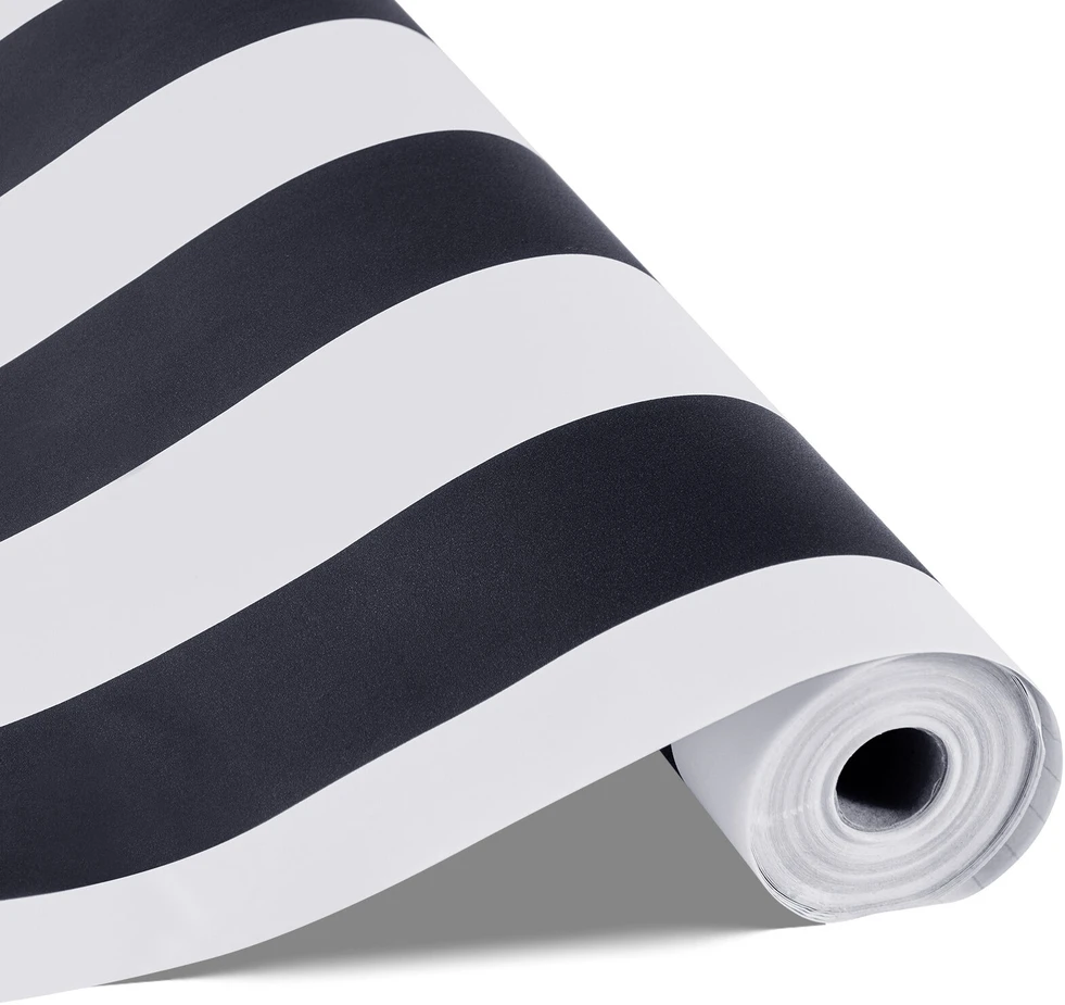 VEVOR Lipni tapetai 45cm x 15m juodai balti