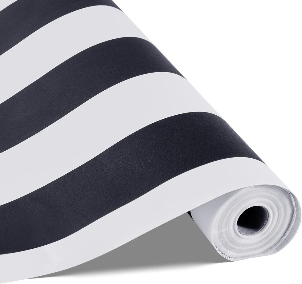 VEVOR Lipni tapetai 45cm x 15m juodai balti