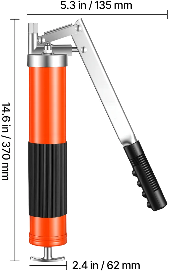 VEVOR Automobilių tepalo švirkštas 10000 PSI 0,4 L