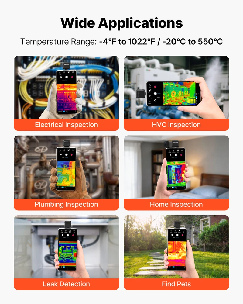 VEVOR Termovizorinė kamera Android įrenginiams