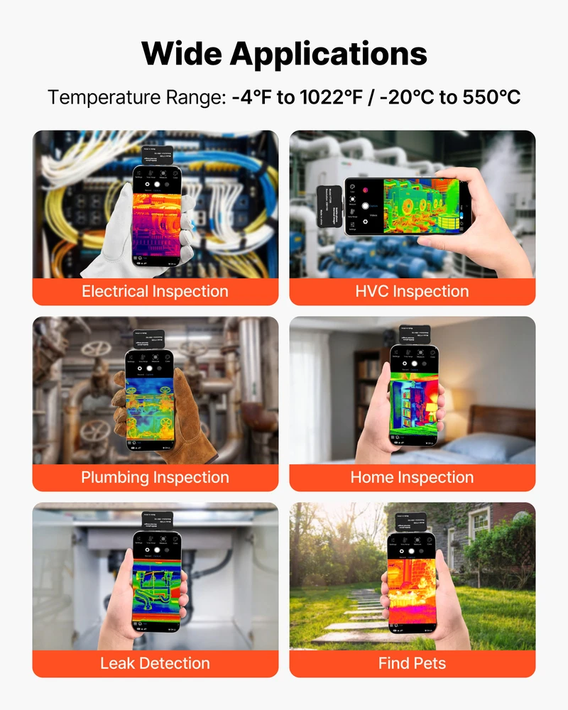 VEVOR Termovizinė kamera Android ir iOS