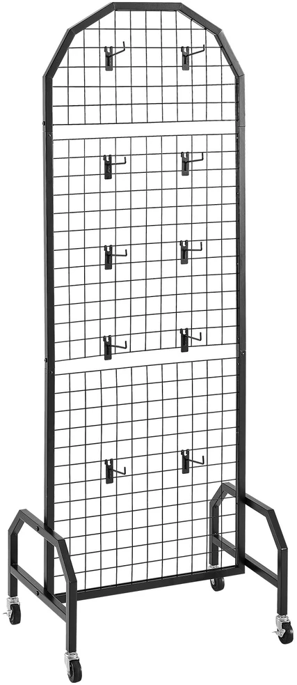 VEVOR 2 vnt. 600 x 1640 mm tinklinė sienelė su ratukais ir kabliukais