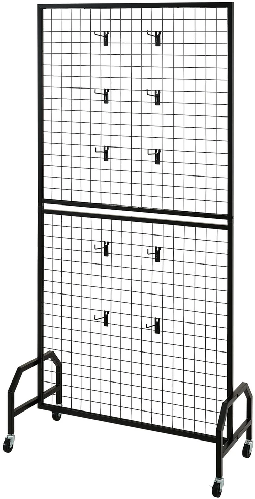 Vevor Tinklinė sieninė panelė ekspozicinis stovas, 89,8x40x179,8 cm, juoda, anglinis plienas (Ekspozicinė prekė)