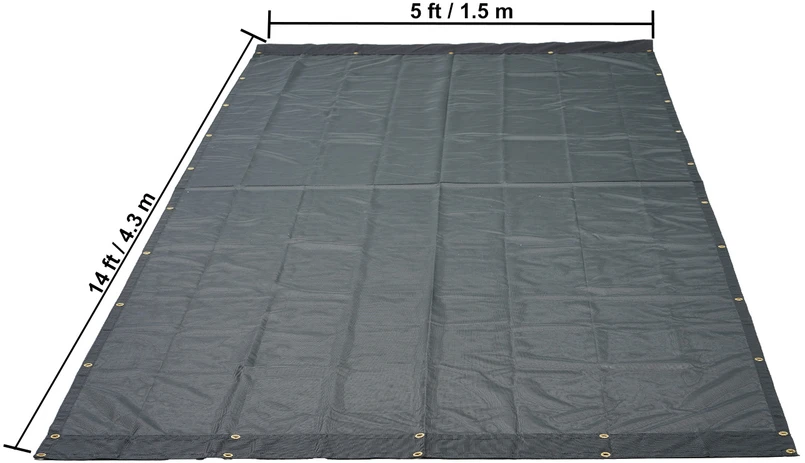 VEVOR Sunkvežimių brezentas, juodas, PVC danga, 1.5 x 4.3 m