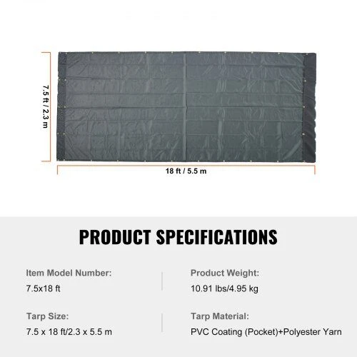 VEVOR savivarčio brezentas 2.3x5.5 m