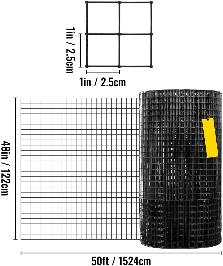 VEVOR Suvirintos vielos tvora narvams 1524x122 cm