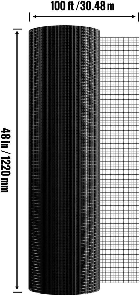 VEVOR Cinkuotas vielos tinklas 122 cm x 30 m