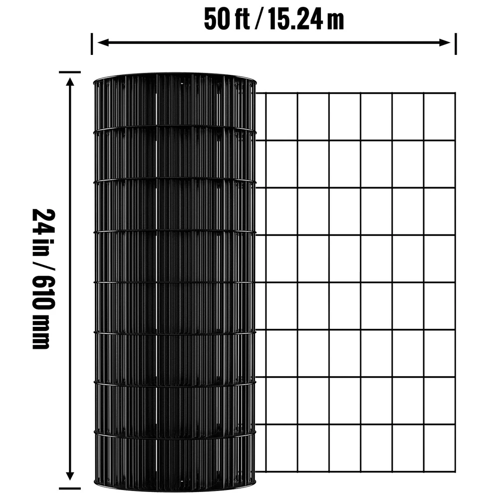 VEVOR Galvanizuotas vielos tinklas, 24 cm x 50 m