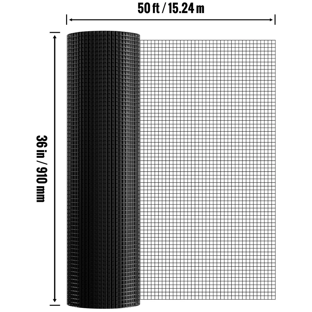 VEVOR tvirtas vielos tinklas 91 cm x 15.24 m