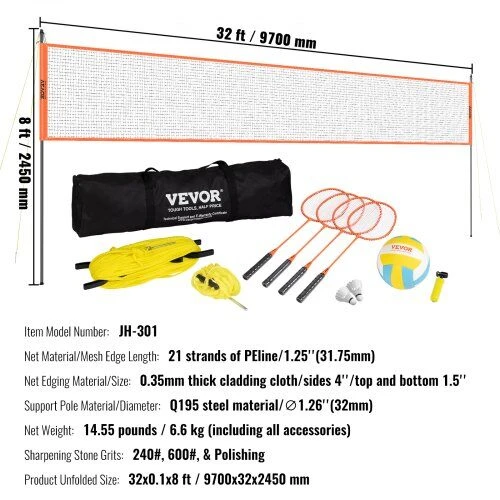 VEVOR Tinklinio ir badmintono rinkinys