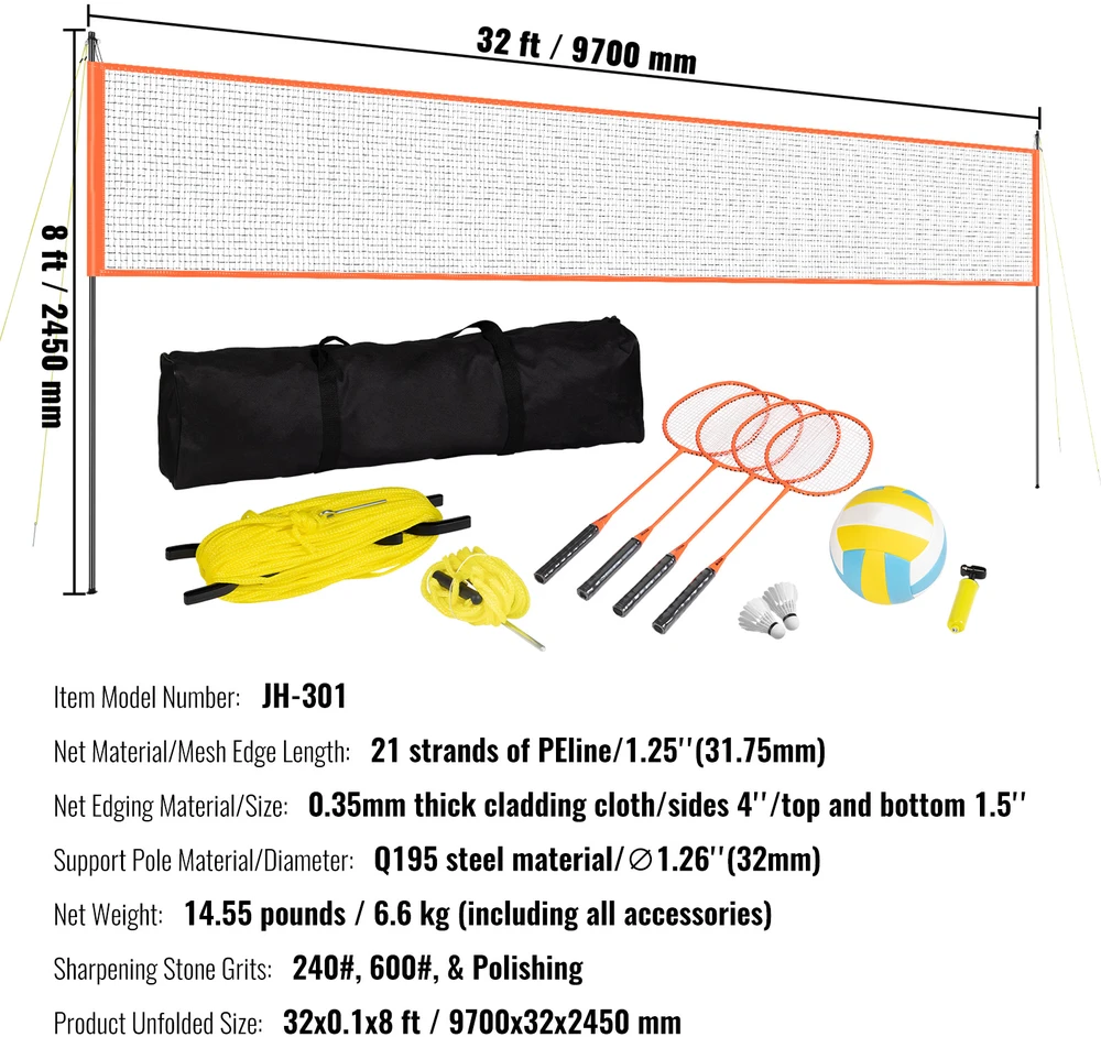 VEVOR Tinklinio ir badmintono rinkinys