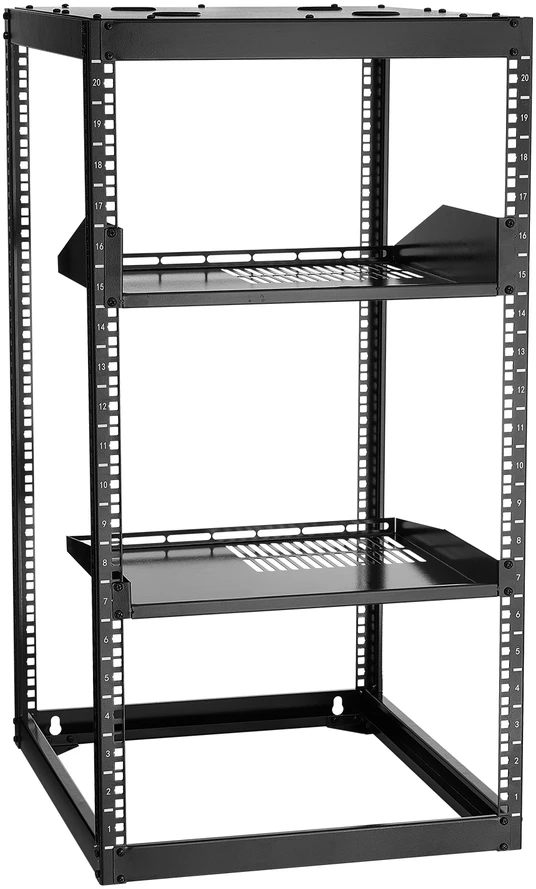 VEVOR Atviras 20U tinklo stovas, 585 mm gylis