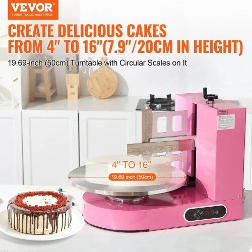 VEVOR Automatinis tortų glaistytojas 10-41 cm, rožinis