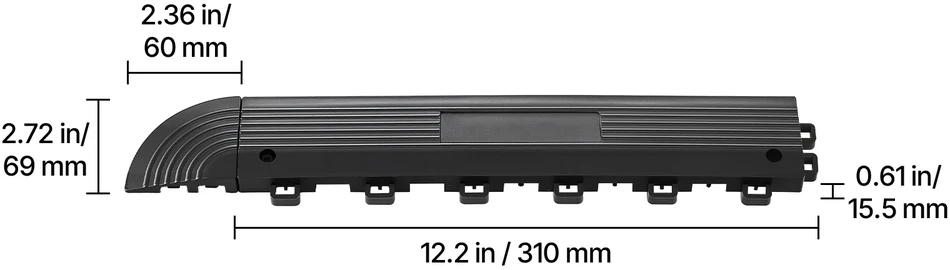 VEVOR 11 dalių juodo krašto apsaugų rinkinys