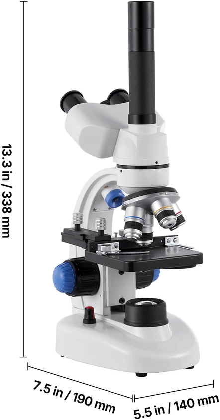 VEVOR Trinokulinis jungiamasis mikroskopas 40-5000X
