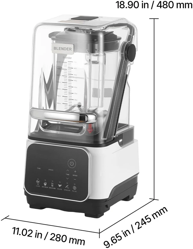 VEVOR Profesionalus 2L blenderis su apsauga