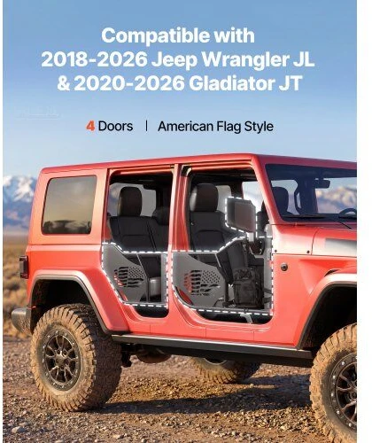 VEVOR Jeep tubularinės durys 2018-2026