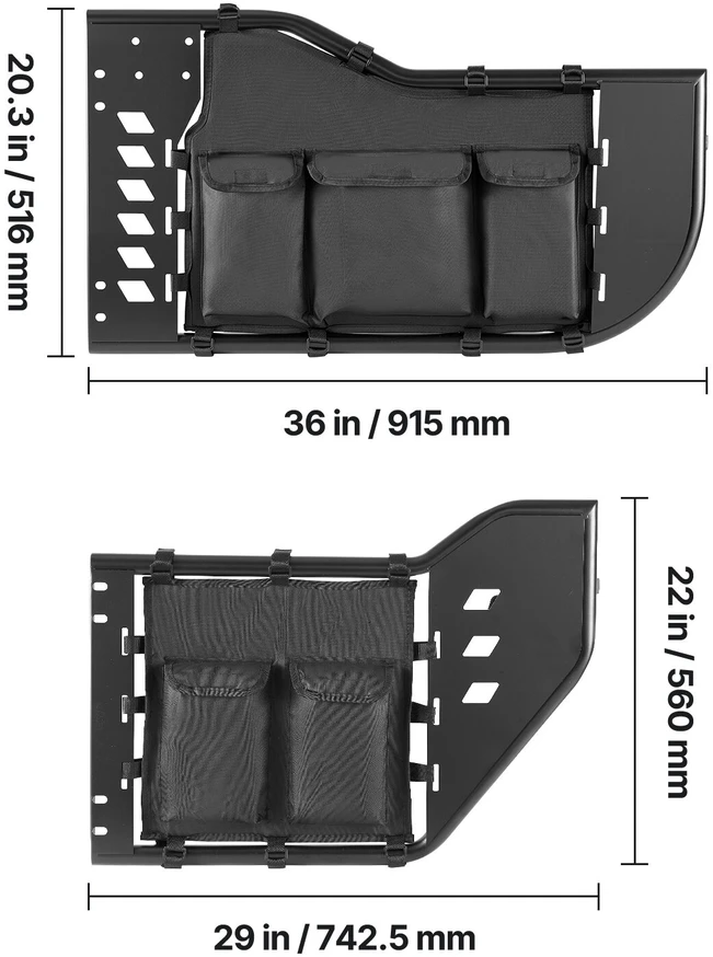 VEVOR Jeep Wrangler ir Gladiator plieninės durys