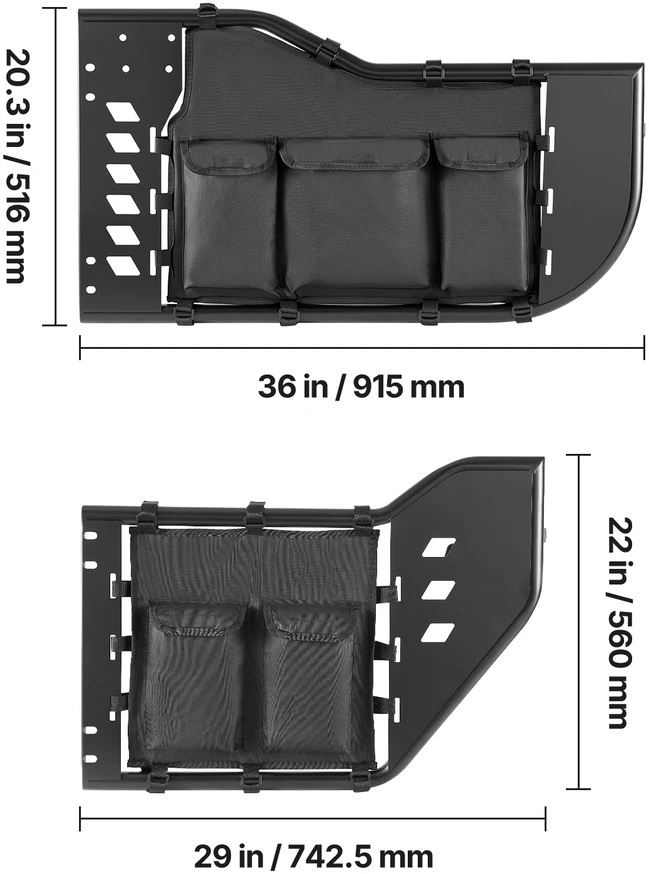 VEVOR Jeep Wrangler ir Gladiator plieninės durys
