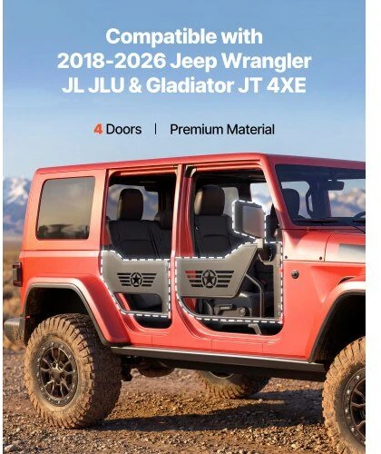 VEVOR Jeep vamzdiniai durelės 2018-2026 modeliams