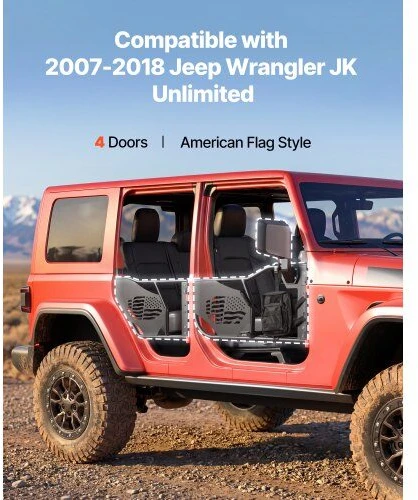 VEVOR 4 durų jeep vamzdiniai lauko durelės