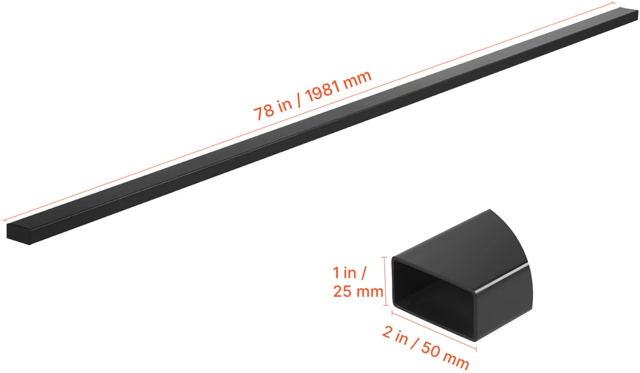 VEVOR Nerūdijančio plieno 198 cm turėklai laiptams
