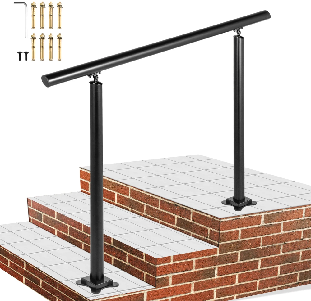 VEVOR lauko laiptų turėklai, 86 cm, reguliuojami