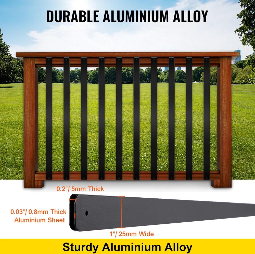 VEVOR Metalinės turėklų balustrados, 76 vnt., 75 cm