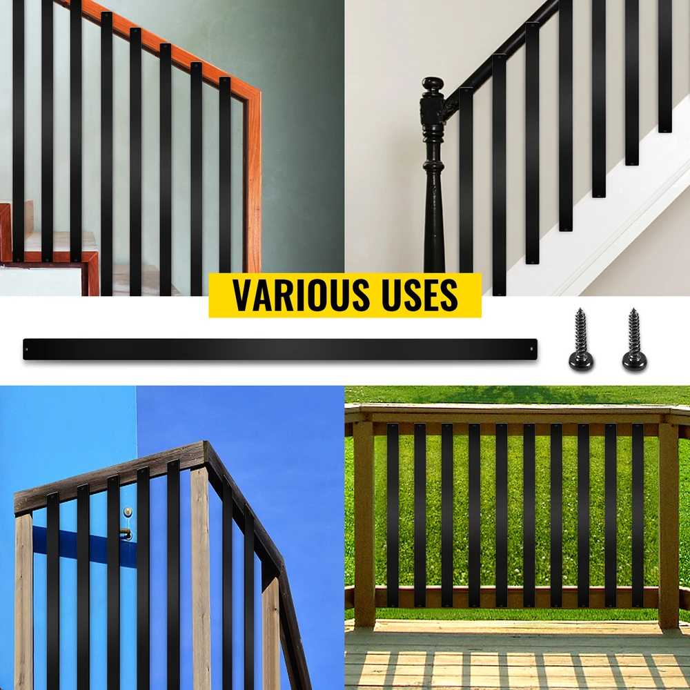 VEVOR 28 metaliniai turėklų balusters aliuminiai