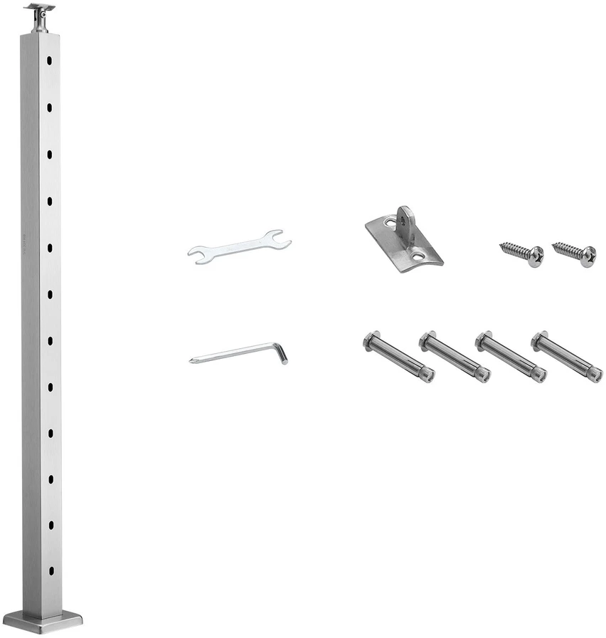 VEVOR nerūdijančio plieno turėklų stulpas 107x5x5 cm