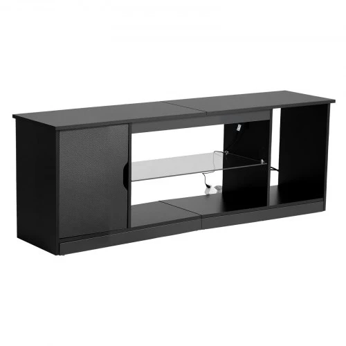 TV staliukas Vevor TV stovas iki 165 cm su stikline lentyna