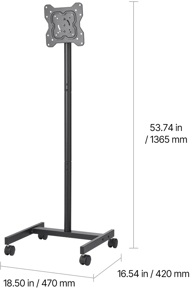 Sofa VEVOR Riedantis televizoriaus stovas iki 20 kg ekranams