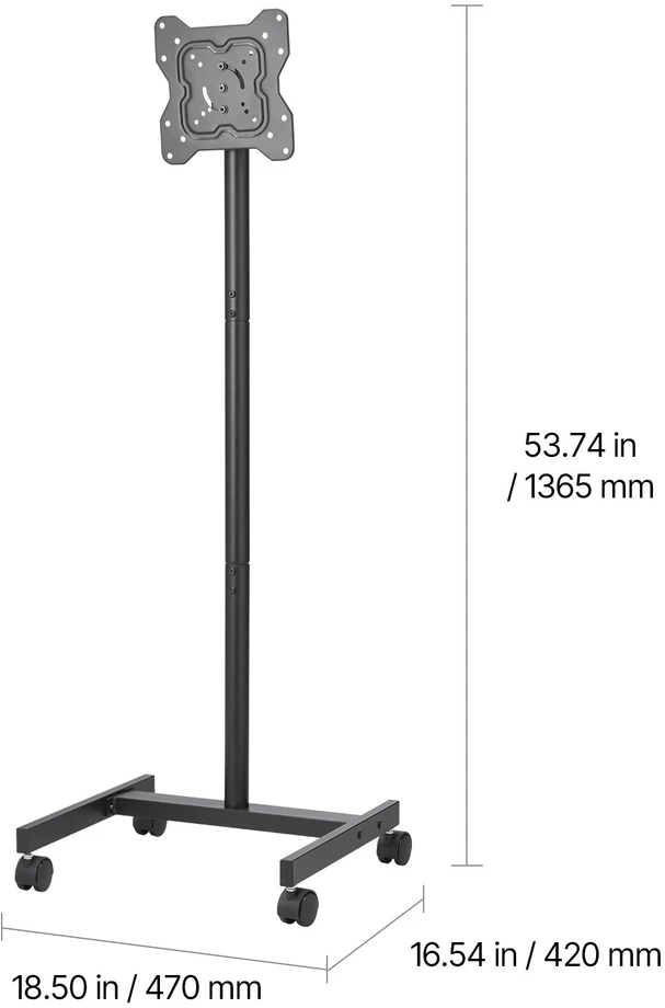 TV staliukas VEVOR Riedantis televizoriaus stovas iki 20 kg ekranams