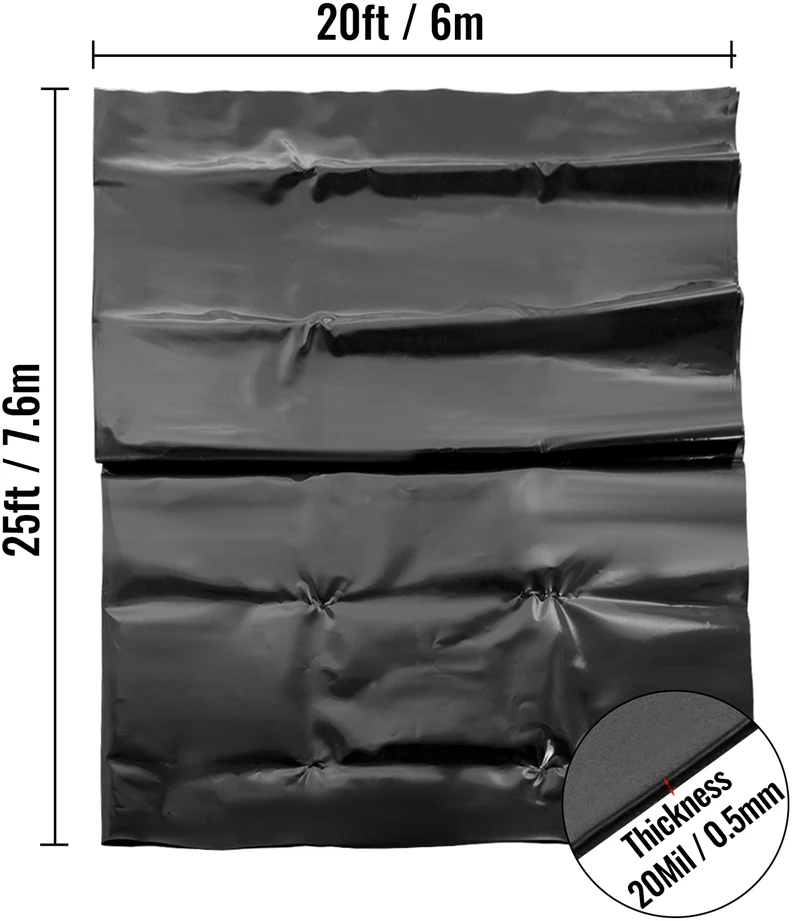 VEVOR lldpe tvenkinio dangtis 6x7,6 m 0,5 mm