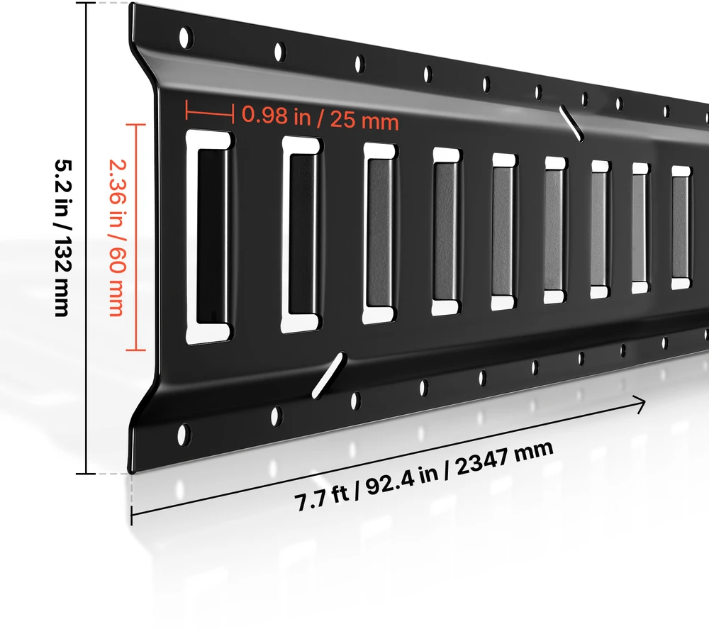 VEVOR E-bėgių tvirtinimo bėgiai, 4-vnt. komplektas, 2.3 m