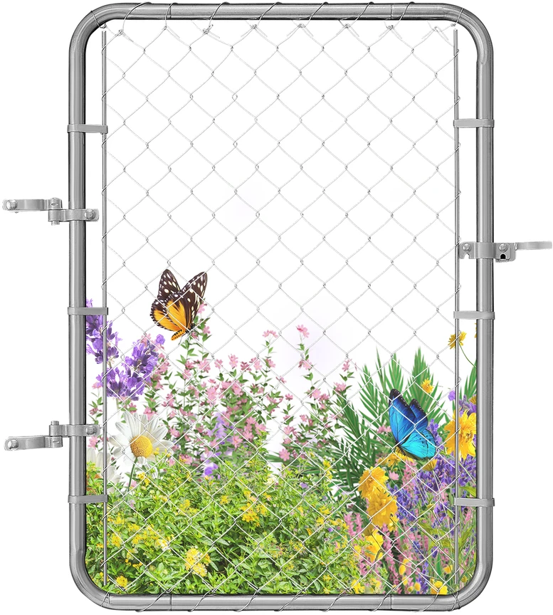 VEVOR Segmentinės tvoros vartai 2-6 m x 4 m be stulpų