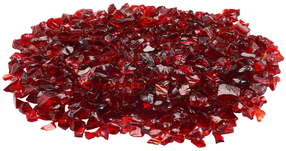 VEVOR raudonos židinio stiklo uolienos 4,5kg