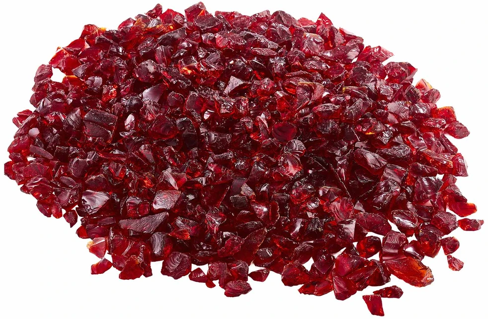 VEVOR raudonos židinio stiklo uolienos 4,5kg