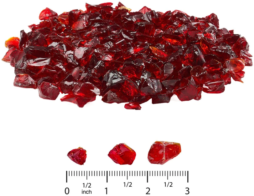 VEVOR raudonos židinio stiklo uolienos 4,5kg
