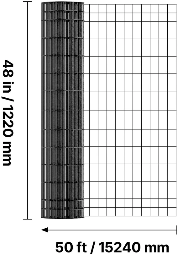 VEVOR fermos tvora 122cm x 15.2m 14 gabaritas